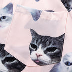 Cat Graphic Oversized Shirt — detail shot
