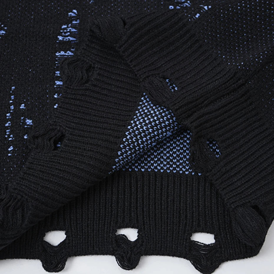 Jumpers Vintage Knit Oversized Sweater — fabric close-up