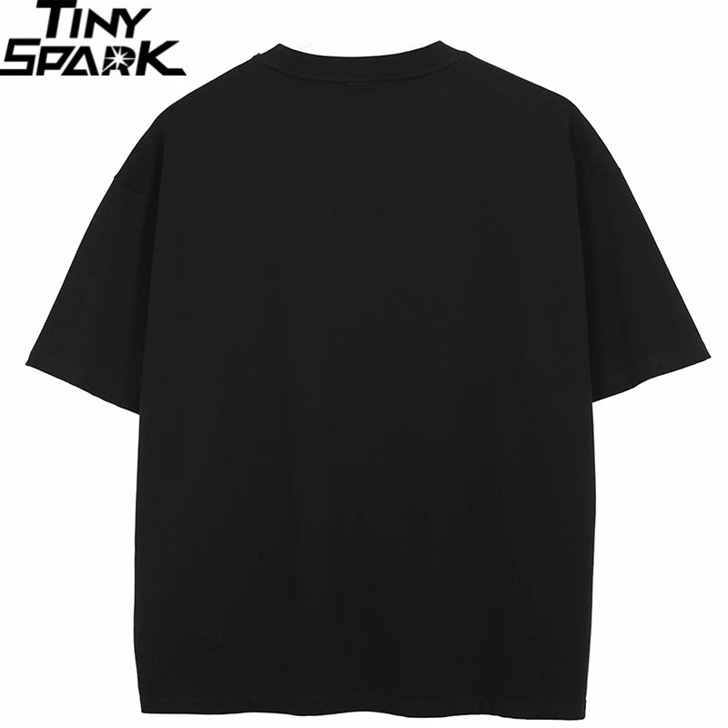 Y2K Black Cat Graphic T-Shirt — back view