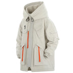 Techwear Hooded Oversized Puffer Jacket — fabric close-up