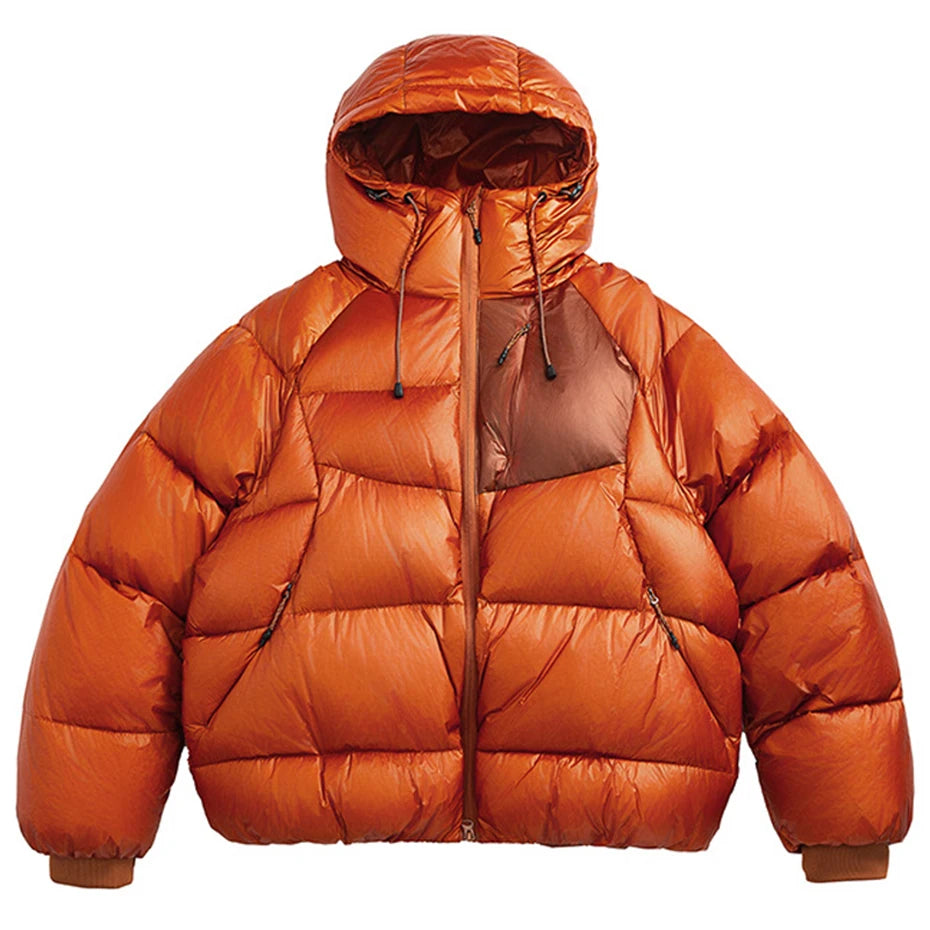 White Puffer Jacket — side view