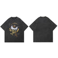 Black Big Eye Washed T-Shirt — fit shot