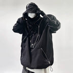 Techwear Car Hooded Oversized Coat — fit shot