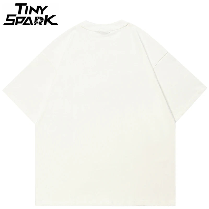 Print Beige Doberman Dog Graphic T-Shirt — back view