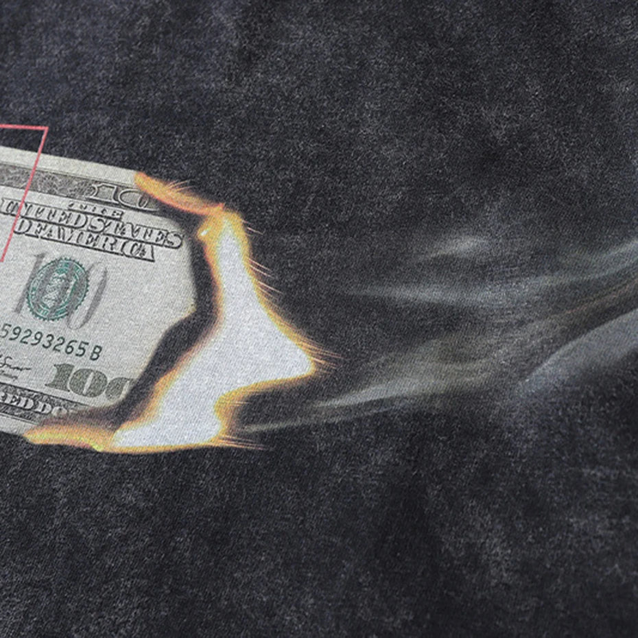 Vintage Print Oversized T-Shirt — detail shot