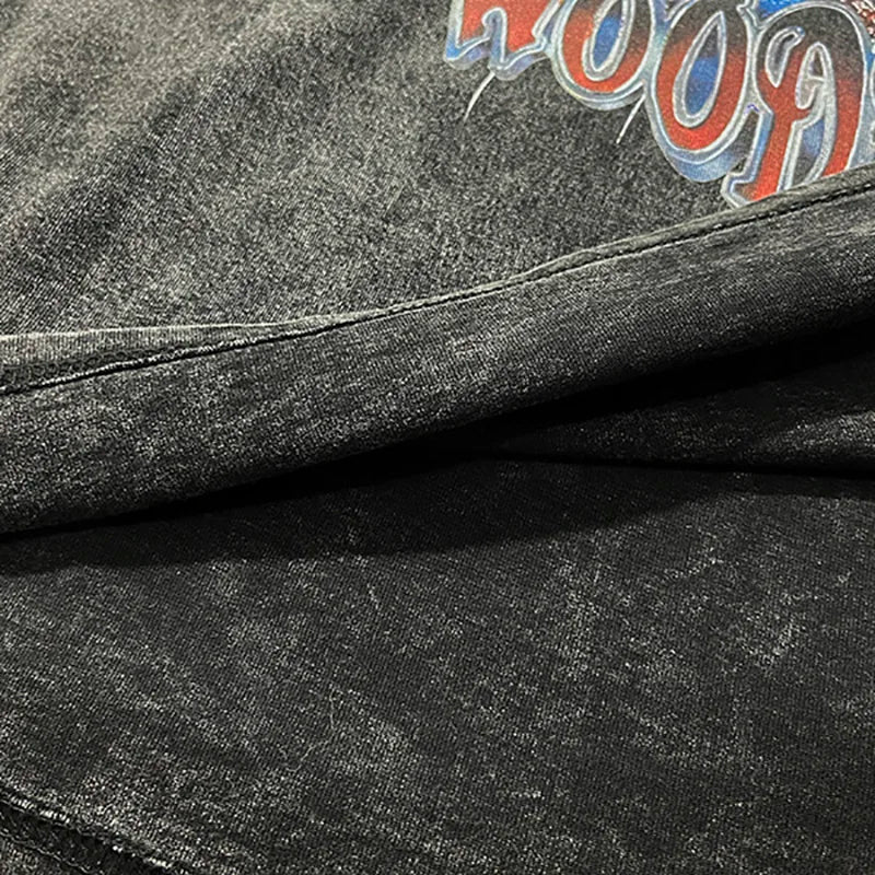 Retro Cat Print Oversized T-Shirt — detail shot