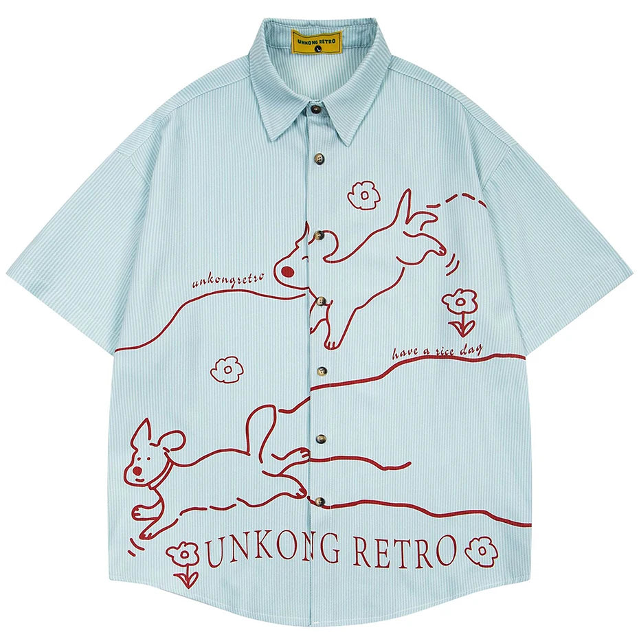Shirts Dog Graphic Loose Shirt — styling shot