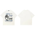 Tees Y2K White Anime Cartoon Graphic T-Shirt — fit shot