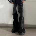 Black Baggy Cargo Pants — back view