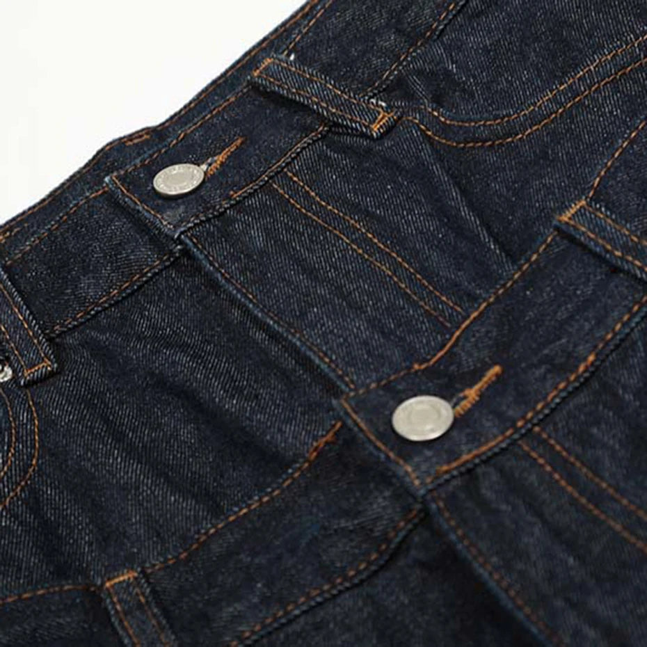 Blue Denim Baggy Jeans — fit shot