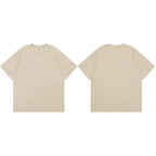 Plain Solid Color Loose T-Shirt — fit shot