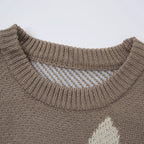 Y2K Cat Graphic Knit Oversized Sweater — back view