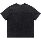 Punk Black Patchwork Oversized T-Shirt — front view