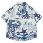 Letter Print Oversized Shirt — front view