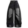 Y2K Blue Denim Wide Leg Jeans — back view
