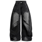 Y2K Blue Denim Wide Leg Jeans — back view