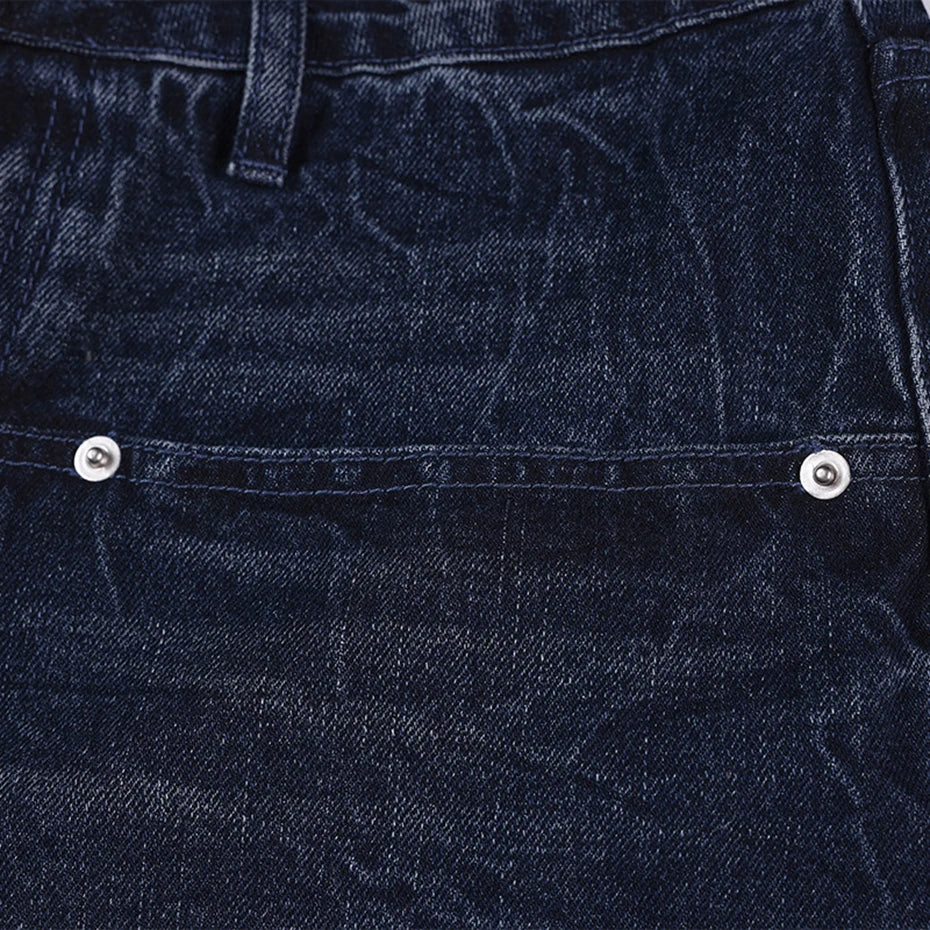Jeans Vintage Blue Loose Denim Shorts — detail shot