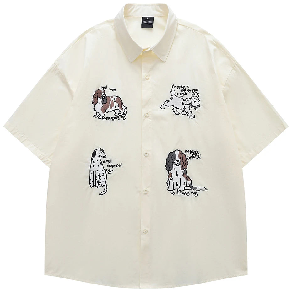 Dog Graphic Oversized Shirt — styling shot