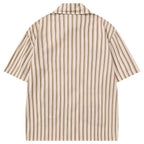 Vintage Striped Cat Graphic Shirt — front view