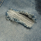 Ripped Denim Baggy Jeans — fit shot