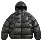 White Puffer Jacket — detail shot