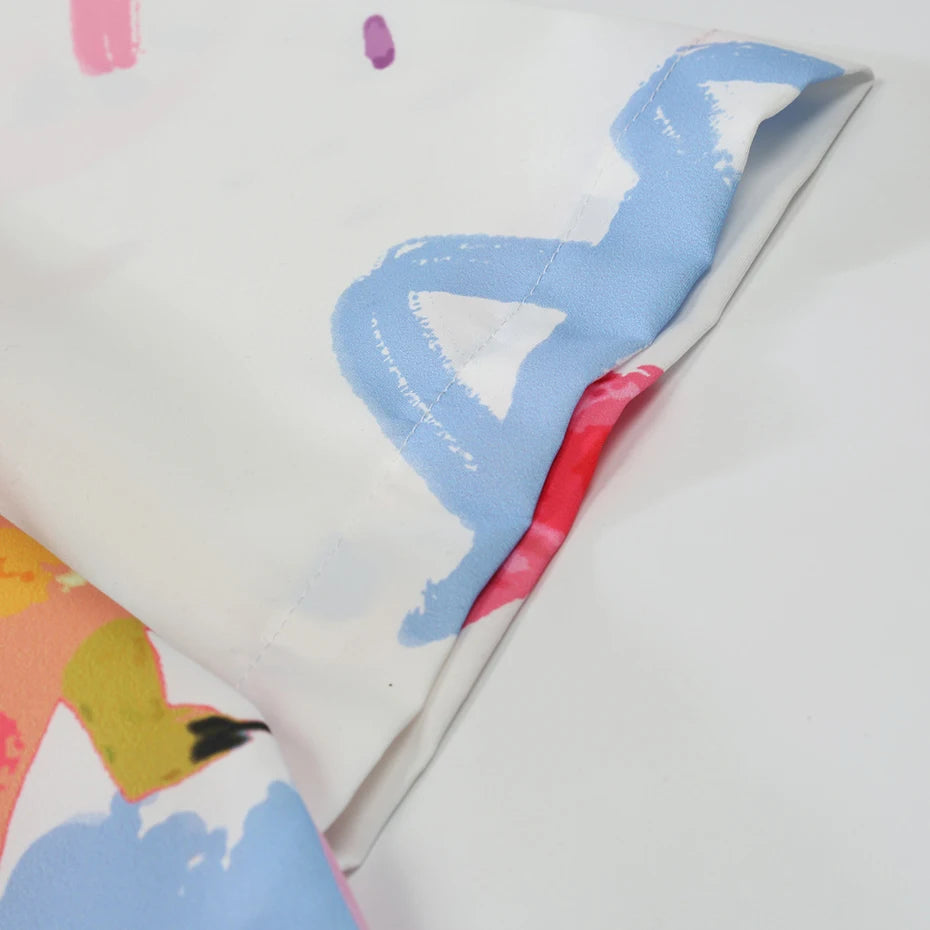 Graphic Loose Shirt — fabric close-up