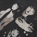 Tshirt Anime Cartoon Graphic Oversized T-Shirt — front view