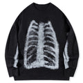 Y2K Skeleton Graphic Knit Oversized Sweater — styling shot