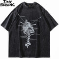 Skeleton Graphic Loose T-Shirt — front view