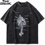 Skeleton Graphic Loose T-Shirt — front view