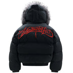 Padded Fur Puffer Jacket — front view
