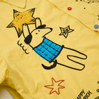 Loose Vintage Cat Graphic Oversized Shirt — detail shot