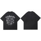 Retro Black Eye Graphic Oversized T-Shirt — styling shot