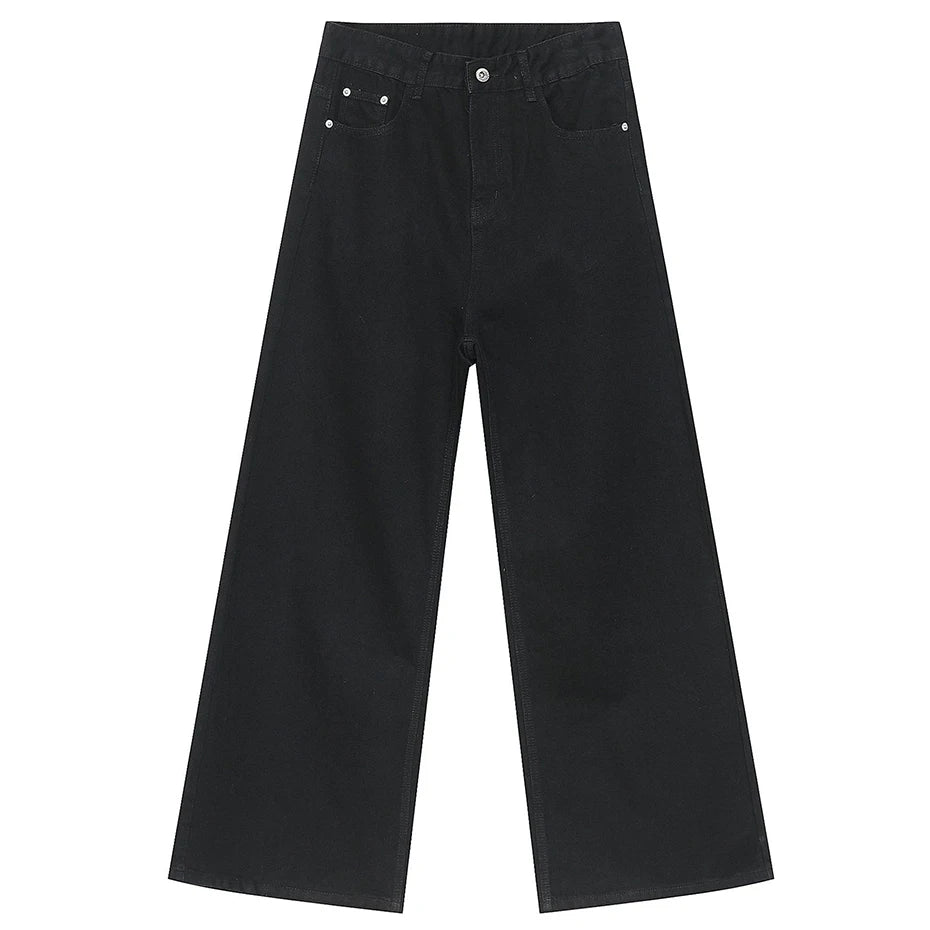 Vintage Black Denim Baggy Jeans — styling shot