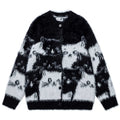 Car Y2K Cat Graphic Knit Oversized Sweater — back view