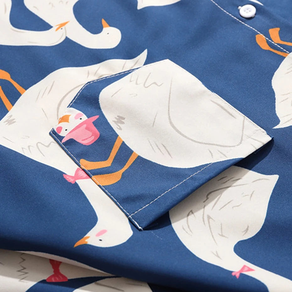 Y2K Graphic Oversized Shirt — fit shot