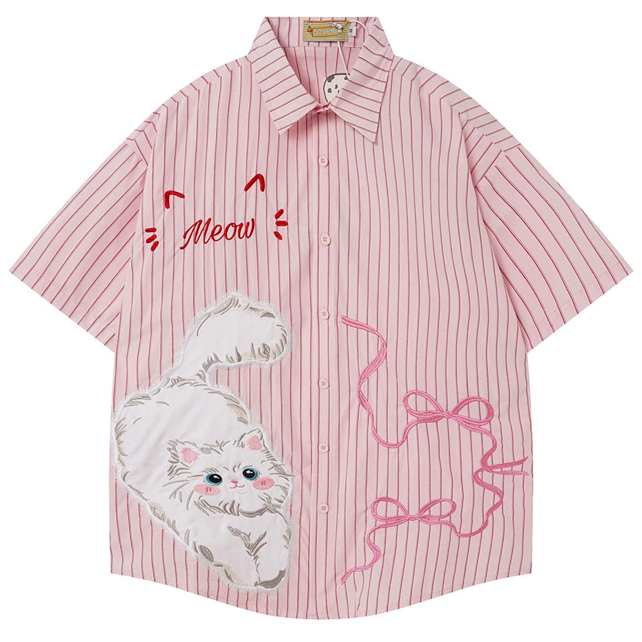 Shirts Cat Graphic Oversized Shirt — styling shot