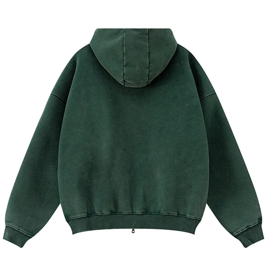 Hoodies Vintage Hooded Oversized Jacket — back view
