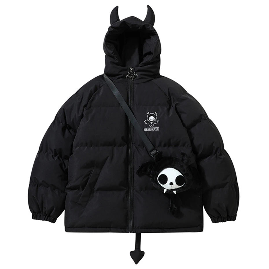 Wings Padded Oversized Puffer Jacket — styling shot