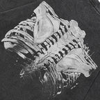 Black Skeleton Faded T-Shirt — back view