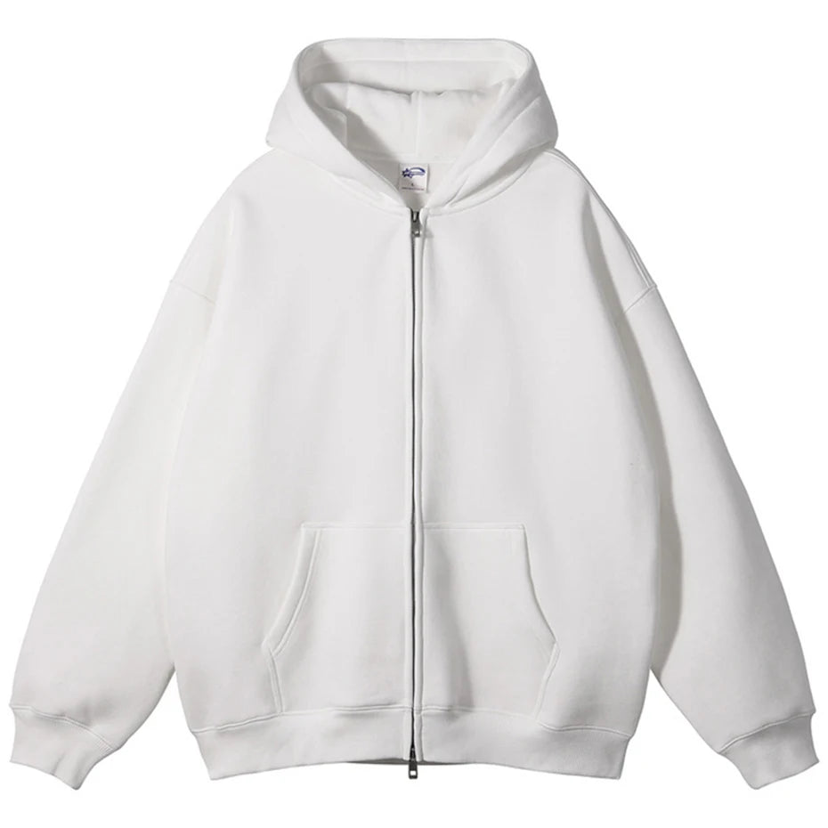 Zip Oversized Jacket — White