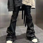 Black Denim Slim Coat — back view