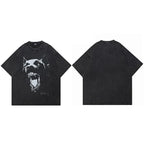 Cotton Retro Black Washed T-Shirt — styling shot