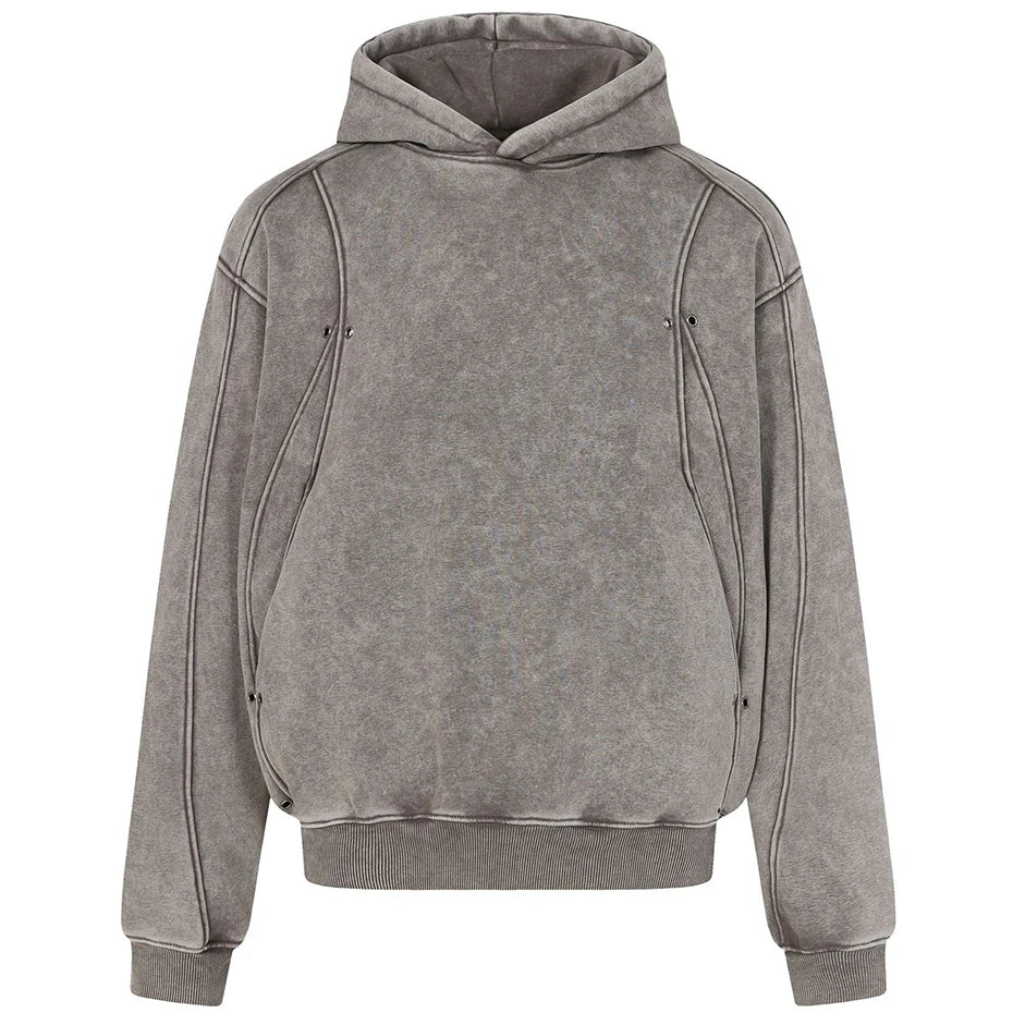 Plush Vintage Oversized Hoodie — back view