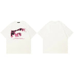 Letter White Graphic T-Shirt — fabric close-up
