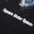 Car Black Graphic Oversized T-Shirt — back view