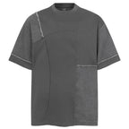 Y2K Color Block Oversized T-Shirt — back view