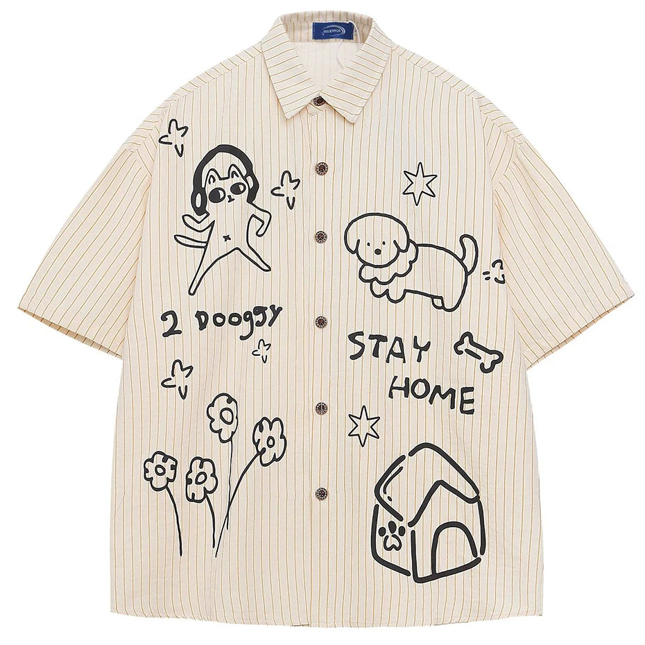 Funny Y2K Graphic Oversized Shirt — styling shot