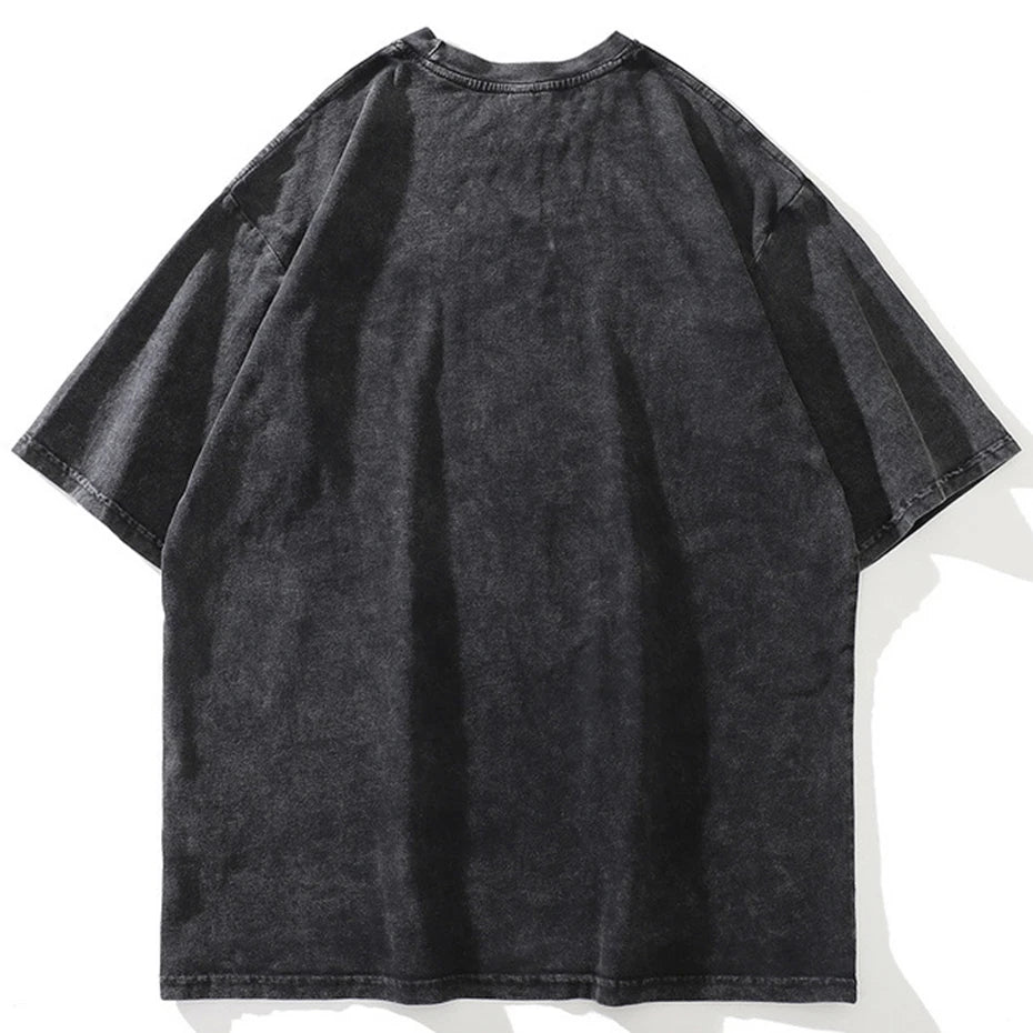 Vintage Print Oversized T-Shirt — front view
