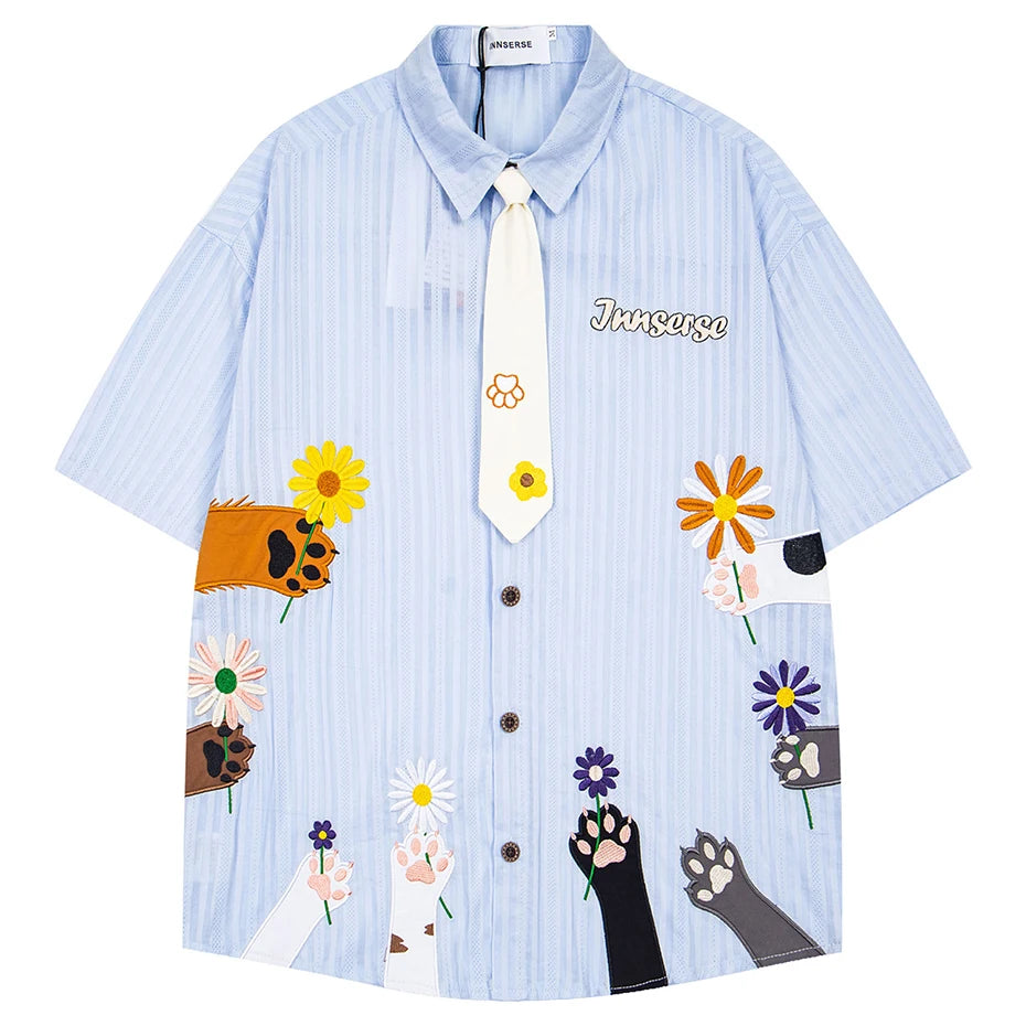 Shirts Cat Graphic Loose Shirt — styling shot